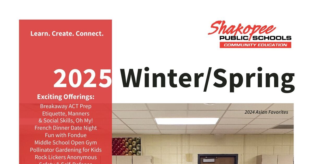 2025 Community Education Winter/Spring Catalog