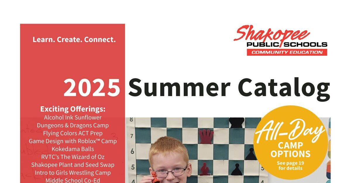 2025 Shakopee Community Ed Catalog