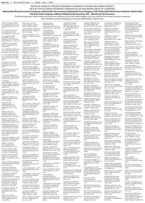 Nationwide Unclaimed Funds 2026